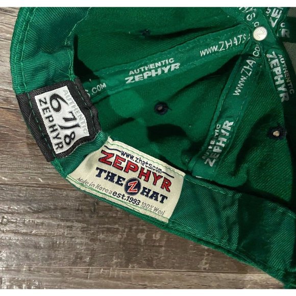 New Notre Dame Fighting Irish Zephyr Celtic Kelly Green Clover Hat 6 7/8 - Picture 3 of 3